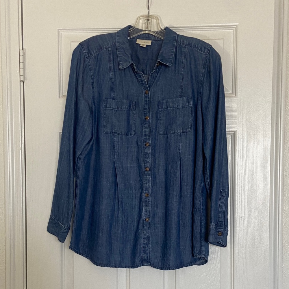 J. Jill Classic Denim Shirt